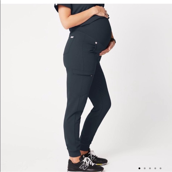 FIGS- Zamora Maternity Jogger Scrub Pants Dark Harbor Medical Nurse Doctor - Picture 1 of 7